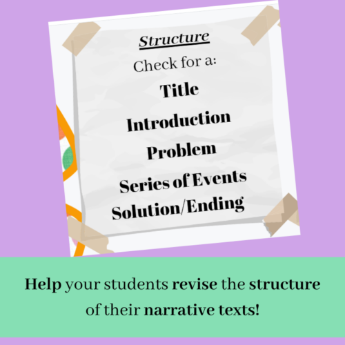 Narrative Writing Revising Checklist