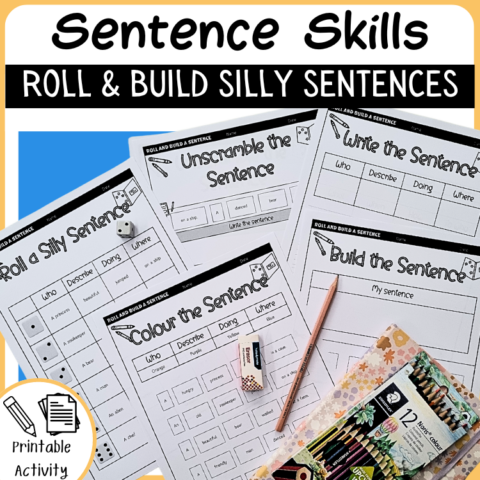 Roll And Build Colourful Semantics Sentences
