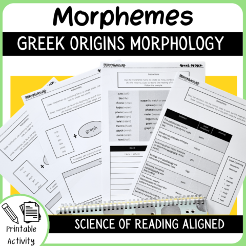 Greek Morphemes Morphology Worksheets