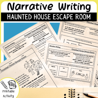 Haunted House Narrative Writing Escape Room