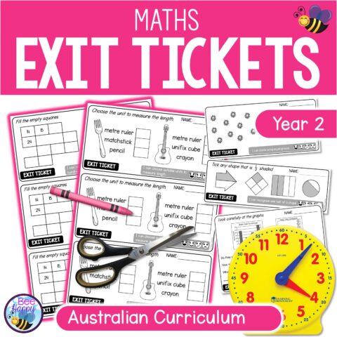 Maths Exit Tickets Year 2 Cover