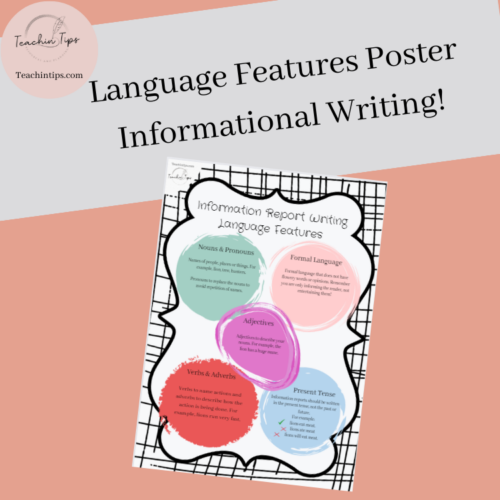 Informational Writing Language Features Poster | Factual Texts Anchor Chart!
