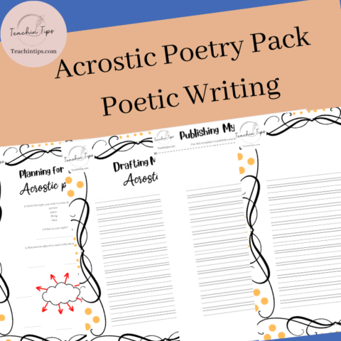 Acrostic Poetry Writing Pack | Poetic Planning Drafting &Amp; Publishing Templates