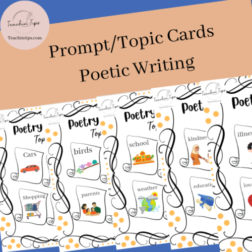 Poetry Writing Prompts | Topic Ideas For Poetic Texts Cards Or Posters
