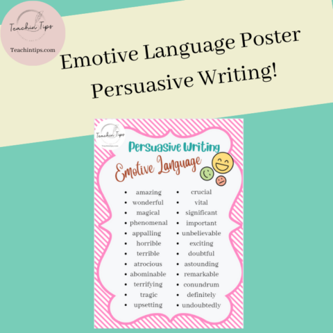Persuasive Writing Emotive Language Poster | Opinion Writing Anchor Chart!