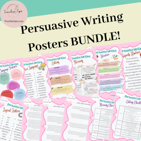 Persuasive Texts Posters Bundle | Opinion Writing Anchor Charts Bundle!