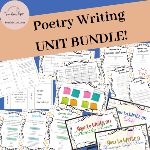 Poetry Writing Unit Bundle | Poetic Or Creative Texts Whole Curriculum Bundle!