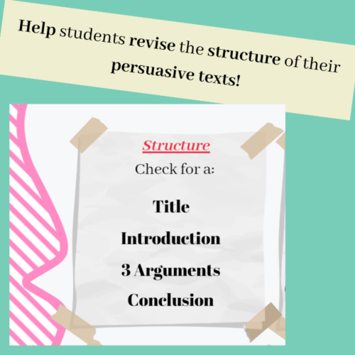 Revising Poster For Persuasive Writing | Opinion Writing Revision Anchor Chart!