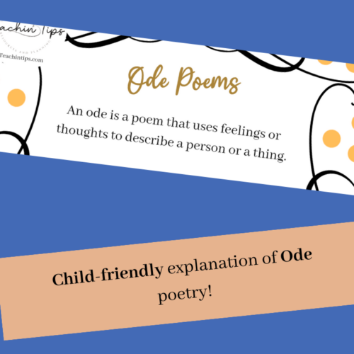 Ode Poetry Writing Poster | Structure &Amp; Sample Of Ode Poetry Anchor Chart!