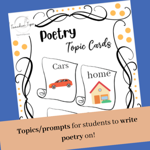 Poetry Writing Prompts | Topic Ideas For Poetic Texts Cards Or Posters