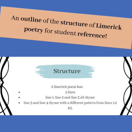 Limerick Poetry Writing Poster | Structure &Amp; Sample Of Limericks Anchor Chart!