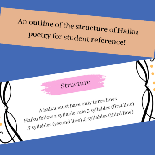 Haiku Poetry Display Poster | Meaning Structure &Amp; Sample Of Haiku Poetry