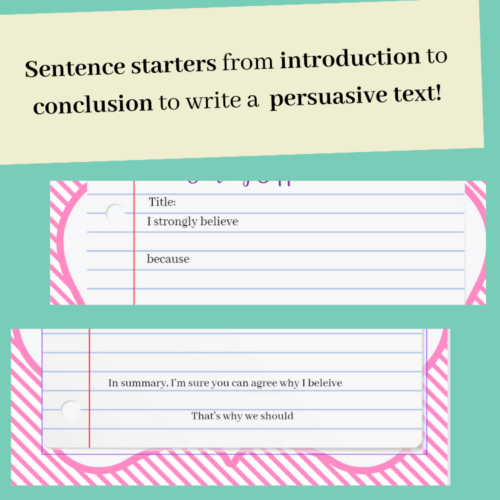 Persuasive Texts Scaffolded Writing Templates | Opinion Writing Support