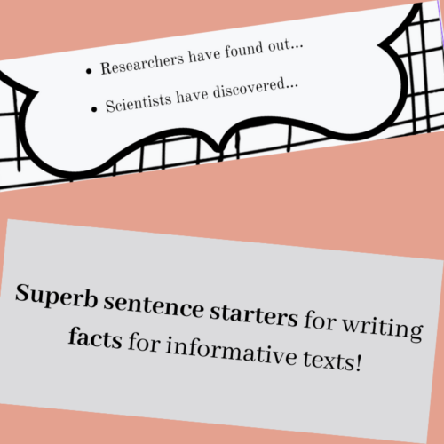 Informational Writing Sentence Starters Poster | Factual Texts Anchor Chart!