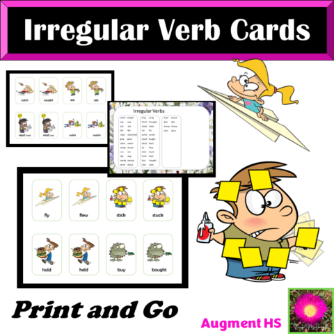 Irregular Past Tense Verb Cards Cover